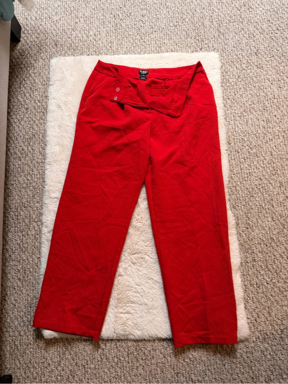 Soho Red Straight-Leg Women’s Pants